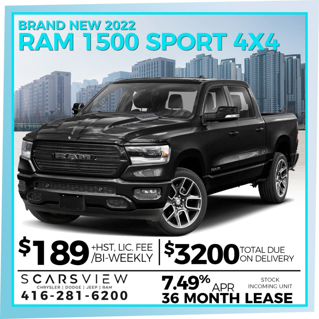 New 2022 RAM 1500 Sport 4x4 toronto