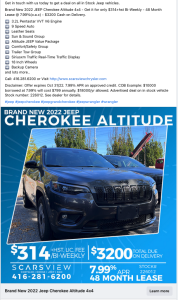 2022 Jeep Cherokee Deals Ontario