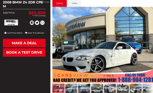 The Deal Makers 2008 BMW Z4 Toronto, Brampton, Scarborough,,Markham,Whitby, Oshawa ,Ontario.