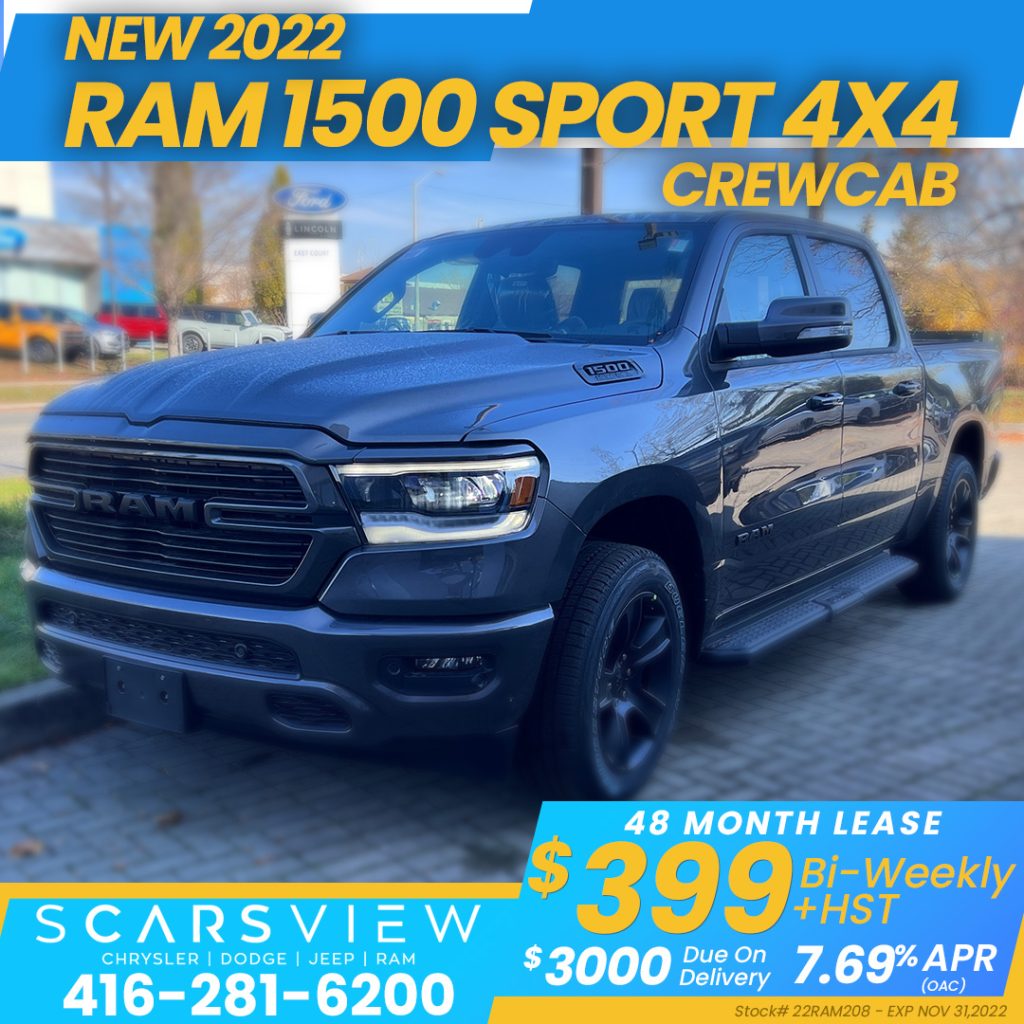New 2022 RAM 1500 Sport Crew Cab 4x4 Real Deal Makers